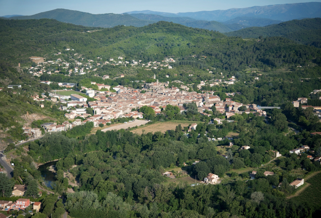 Saint Ambroix vu du ciel